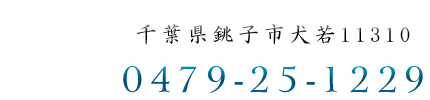 千葉県銚子市犬若11310 0479-25-1229